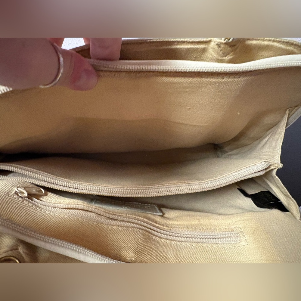 Vintage Etienne Aigner Straw Leather Top Handle Handbag Beige - Picture 4 of 13